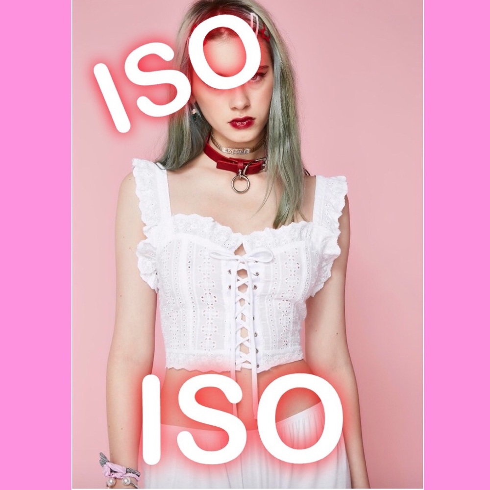 🍒 ISO 🍒 Sugar Thrillz Pure Innocence Crop Top S